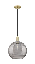 Innovations Lighting 716-1P-AB-G1213-12CL - Athens Deco Swirl - 1 Light - 12 inch - Antique Brass - Cord hung - Mini Pendant