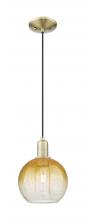 Innovations Lighting 716-1P-AB-G483-8AM - Brookhaven Globe - 1 Light - 6 inch - Antique Brass - Cord hung - Mini Pendant