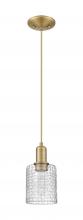 Innovations Lighting 716-1P-BB-G112C-5CL - Cobbleskill - 1 Light - 5 inch - Brushed Brass - Cord hung - Mini Pendant