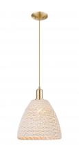 Innovations Lighting 716-1P-CB-NBD-12-NAT - Bristol Natural - 1 Light - 6 inch - Champagne Bronze - Cord hung - Mini Pendant