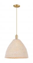 Innovations Lighting 716-1P-CB-NBD-16-NAT - Bristol Natural - 1 Light - 6 inch - Champagne Bronze - Cord hung - Mini Pendant