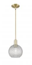 Innovations Lighting 716-1S-AB-G122C-8CL - Athens - 1 Light - 8 inch - Antique Brass - Stem hung - Mini Pendant