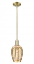Innovations Lighting 716-1S-AB-G457-6ME - Preston Flute - 1 Light - 6 inch - Antique Brass - Mini Pendant