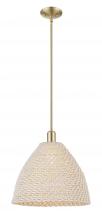 Innovations Lighting 716-1S-CB-NBD-16-NAT - Bristol Natural - 1 Light - 6 inch - Champagne Bronze - Mini Pendant