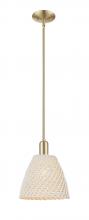 Innovations Lighting 716-1S-CB-NBD-9-NAT - Bristol Natural - 1 Light - 6 inch - Champagne Bronze - Mini Pendant