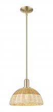 Innovations Lighting 716-1S-CB-NBD2-12-NAT - Natural Ballston Dome - 1 Light - 6 inch - Champagne Bronze - Mini Pendant