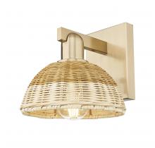 Innovations Lighting 716-1W-CB-NBD2-75-NAT - Natural Ballston Dome - 1 Light - 6 inch - Champagne Bronze - Sconce