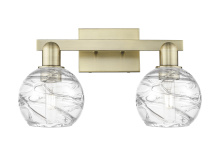 Innovations Lighting 716-2W-AB-G1213-6CL - Athens Deco Swirl - 2 Light - 16 inch - Antique Brass - Bath Vanity Light