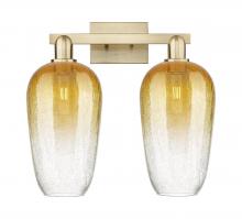 Innovations Lighting 716-2W-CB-G484-7AM - Brookhaven Flute - 2 Light - 16 inch - Champagne Bronze - Bath Vanity Light