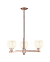 Innovations Lighting 716-3CR-AC-G1217-6WV - White Venetian - 3 Light - 28 inch - Antique Copper - Stem hung - Pendant