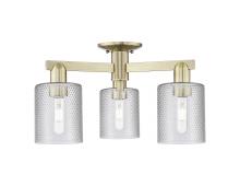 Innovations Lighting 716-3F-AB-G112 - Cobbleskill - 3 Light - 23 inch - Antique Brass - Semi-Flush Mount