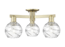 Innovations Lighting 716-3F-AB-G1213-6CL - Athens Deco Swirl - 3 Light - 6 inch - Antique Brass - Semi-Flush Mount