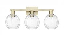 Innovations Lighting 716-3W-AB-G458-7CL - Preston Globe - 3 Light - 26 inch - Antique Brass - Bath Vanity Light