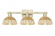 Innovations Lighting 716-3W-AB-NBD2-75-NAT - Natural Ballston Dome - 3 Light - 26 inch - Antique Brass - Bath Vanity Light