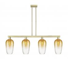 Innovations Lighting 716-4I-AB-G484-7AM - Brookhaven Flute - 4 Light - 48 inch - Antique Brass - Stem hung - Island Light