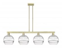 Innovations Lighting 716-4I-AB-G556-10CL - Rochester - 4 Light - 53 inch - Antique Brass - Stem hung - Island Light