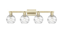 Innovations Lighting 716-4W-AB-G1213-6CL - Athens Deco Swirl - 4 Light - 36 inch - Antique Brass - Bath Vanity Light