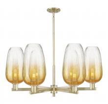 Innovations Lighting 716-6CR-AB-G484-7AM - Brookhaven Flute - 6 Light - 24 inch - Antique Brass - Chandelier