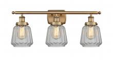 Innovations Lighting 916-3W-BB-G142 - Chatham - 3 Light - 26 inch - Brushed Brass - Bath Vanity Light