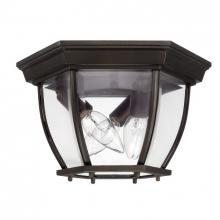 Capital 9802BK - 3 Light Outdoor Flush Mount