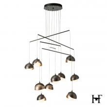 Hubbardton Forge 131155-SKT-STND-07-84-GG0711 - Brooklyn 10-Light Double Shade Mobile Pendant