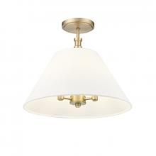 Millennium 16403-VB - Adorra 16" Wide 3-Light Semi Flush - Vintage Brass