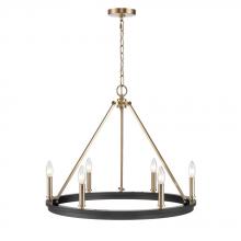 Millennium 9506-MB/MG - Carruth 5-Light Chandelier Ceiling Light Matte Black Modern Gold