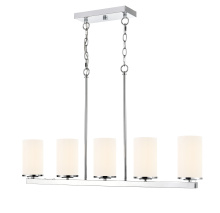 Millennium 2725WG-CH - Verlana 35" 5-Light Linear Chandelier - Chrome