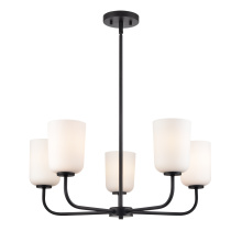 Millennium 214005-MB - Laphia 27" Wide 5-Light Chandelier - Matte Black