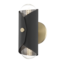 Mitzi by Hudson Valley Lighting H172102-AGB/BK - 2 LIGHT WALL SCONCE