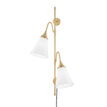 Mitzi by Hudson Valley Lighting HL356102-AGB - 2 Light Wall Sconce W/ Plug