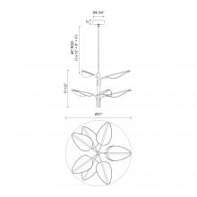 Alora Lighting PD321132NB - Flora 8 Head Natural Brass LED Pendant