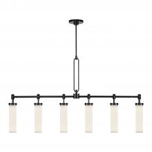 Alora Lighting LP355652UBGO - Wynwood 52-in Urban Bronze/Glossy Opal 6 Lights Linear Pendant