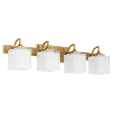 Quorum 5502-4-47 - DIAMONTE 4 LIGHT VANITY - BRUSHED BRASS